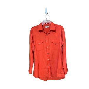 MENS vintage Shepler’s red long sleeve western shirt